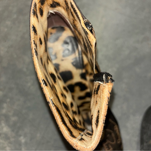 Y2K Roberto Cavalli Canvas Newspaper Print Pointed Toe Ankle Heel Boots Monogram - Picture 14 of 16